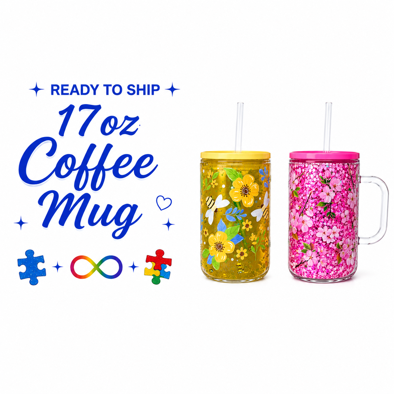 Ready To Ship- 17oz Acrylic- Coffee Mug