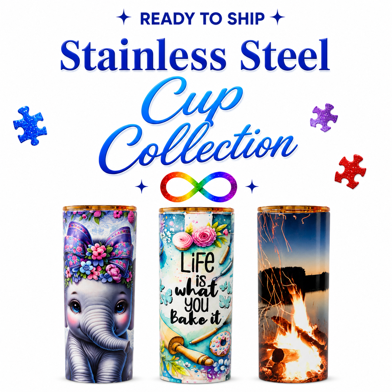 Ready To Ship- Stainless Steel Cups
