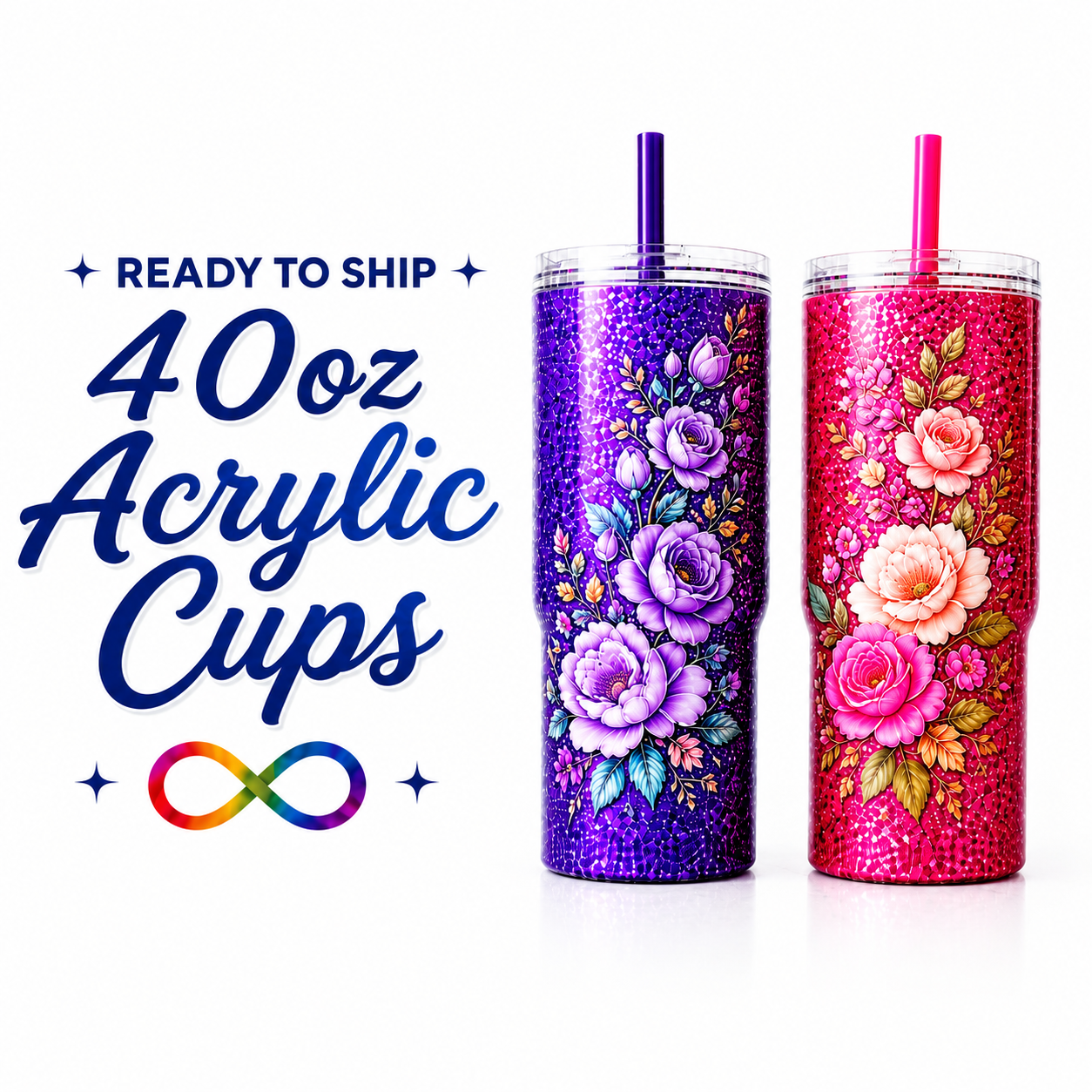 Ready To Ship- 40oz Acrylic Cup