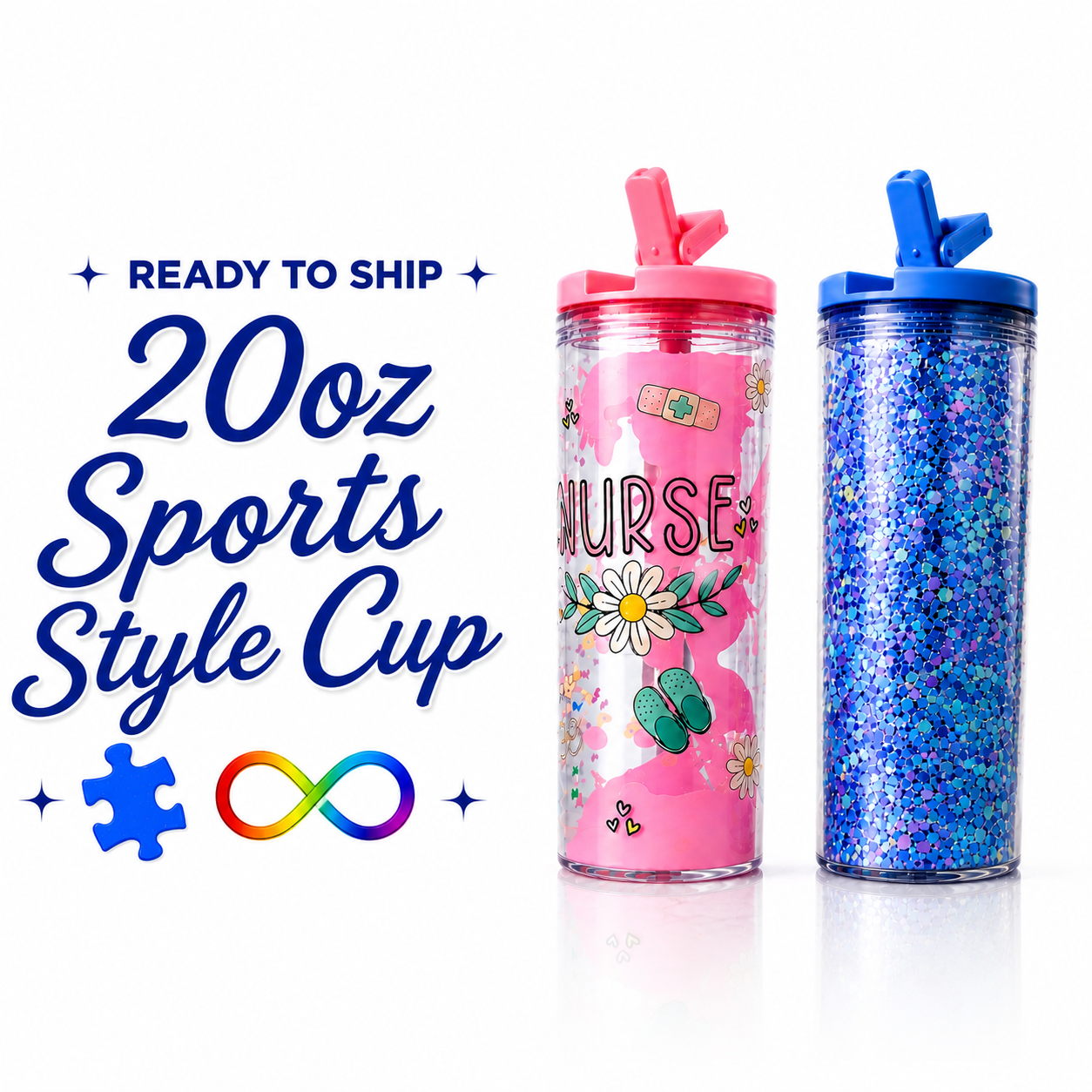 Ready To Ship- 20oz- Sports Style Cup