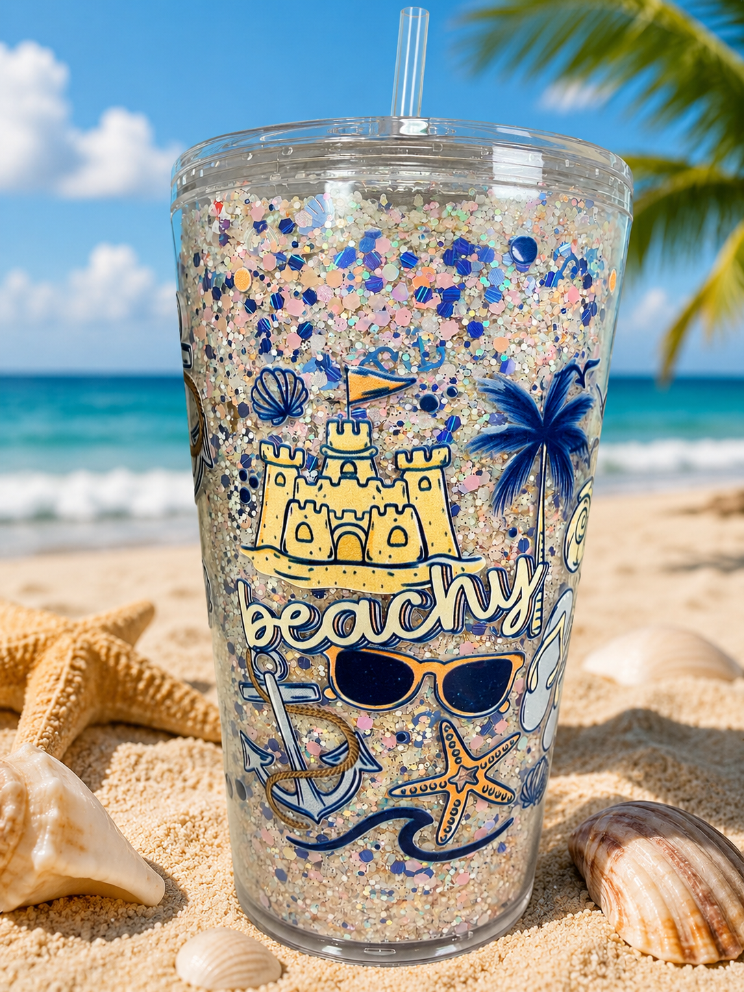 16oz Acrylic Beach Cup