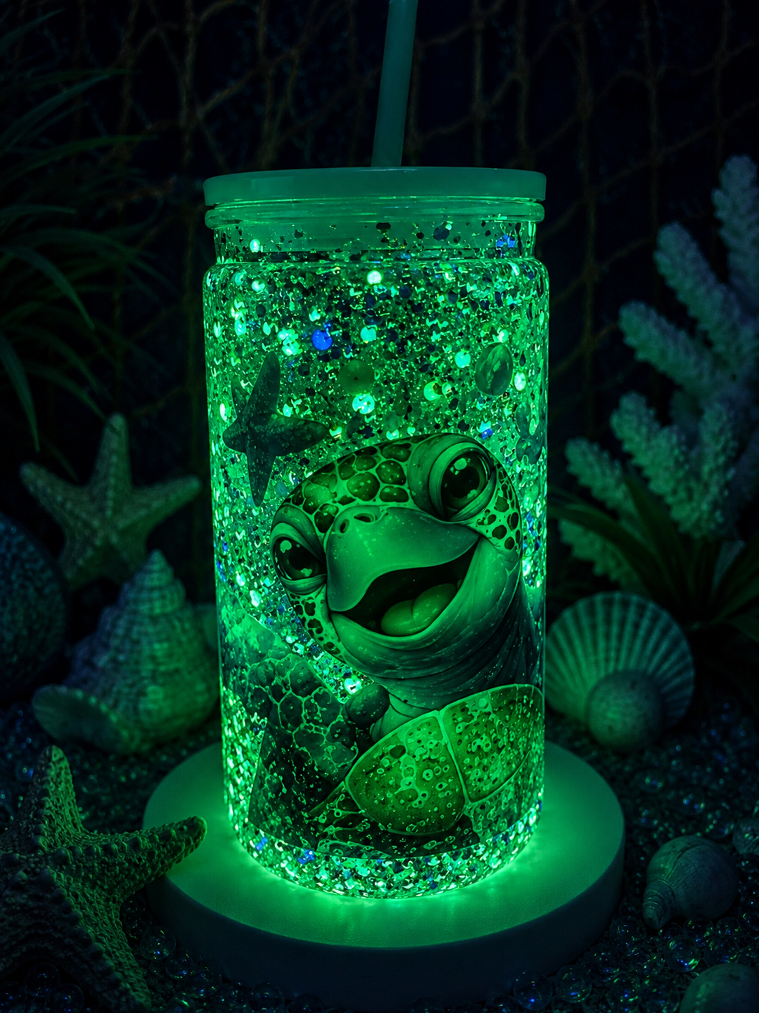 16 ounce Acrylic Tumbler- Glow Turtle