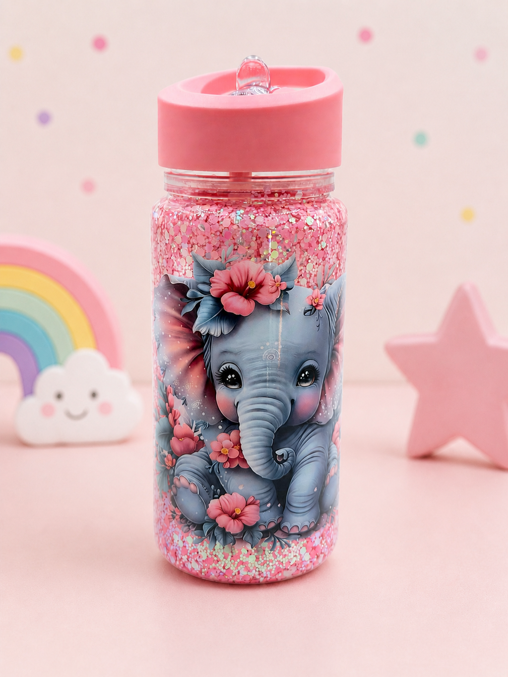 Baby Elephant- Glitter-10 ounce Kids Cup