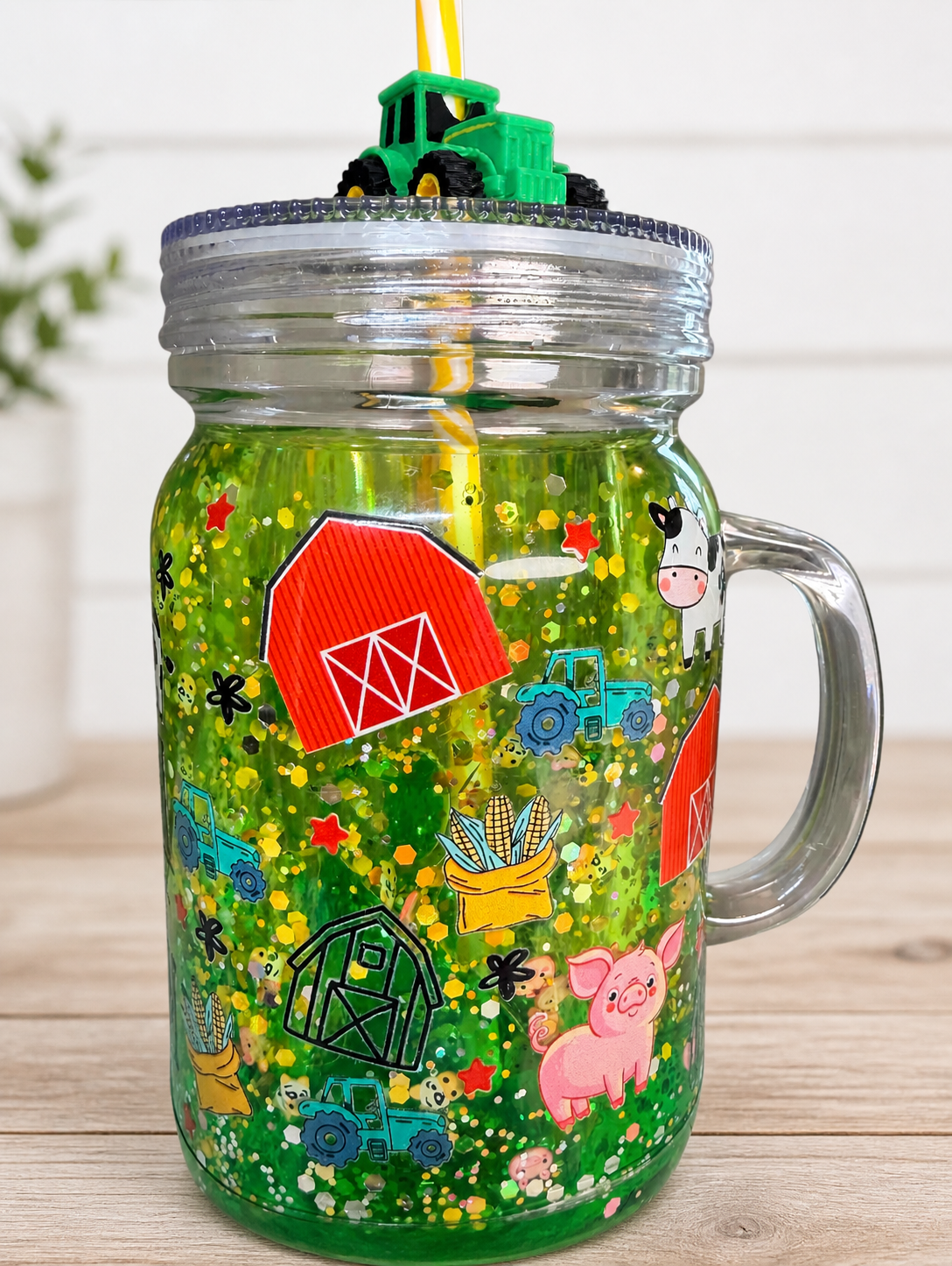 Farm Sweet Farm- 20 ounce Acrylic- Mason Jar