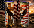 God, Family & Country- Stainless Steel Cup