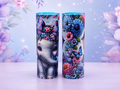 Baby Elephant Florals-Stainless Steel Cup
