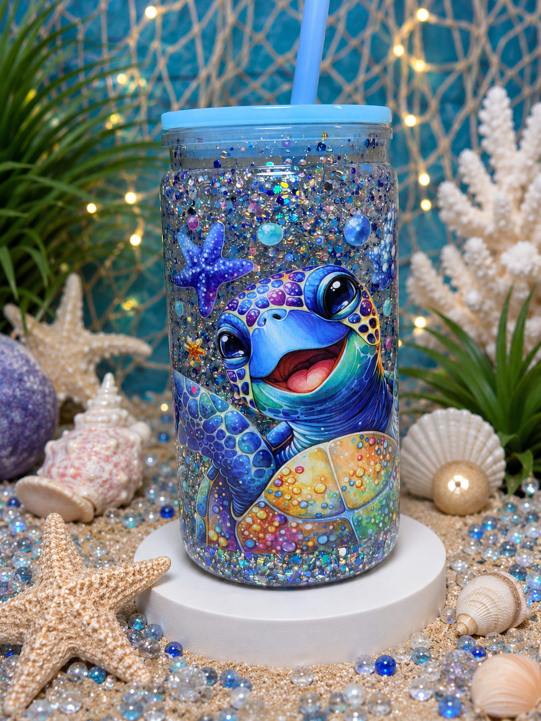16 ounce Acrylic Tumbler- Glow Turtle
