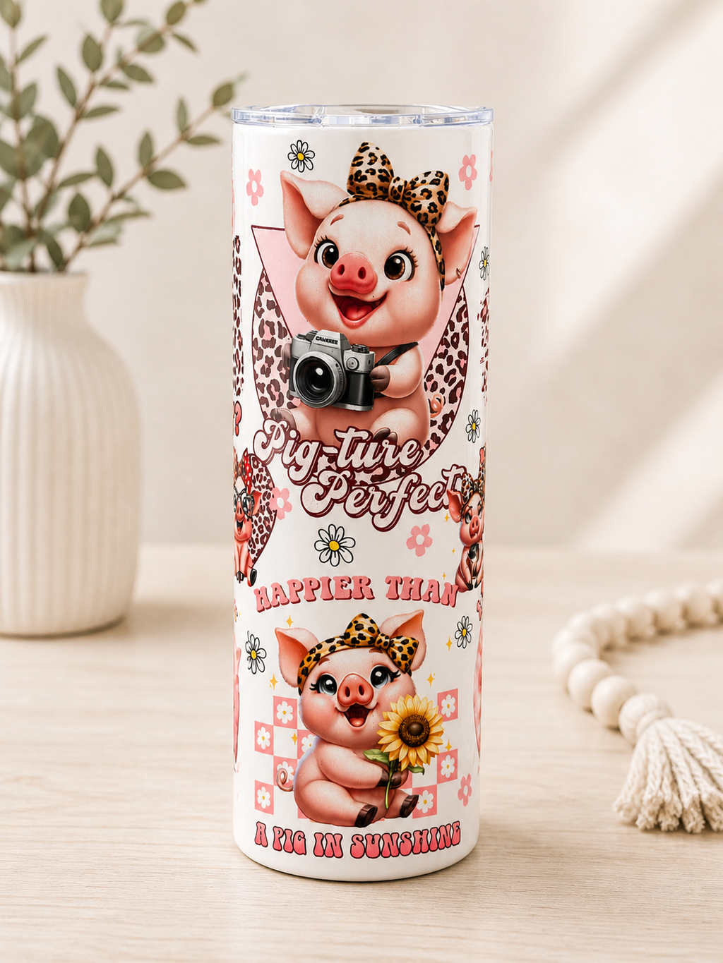 20oz Cute Pigs Stainless Steel Cup