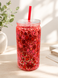 Hearts- Glitter-16 ounce Cup
