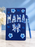 A5 Notebook with Matching Pen - Navy Blue, Mama Decal