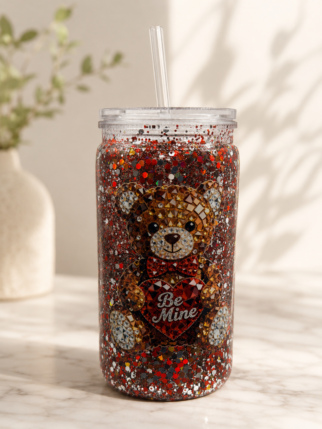 Be Mine-Glitter-16 ounce Cup