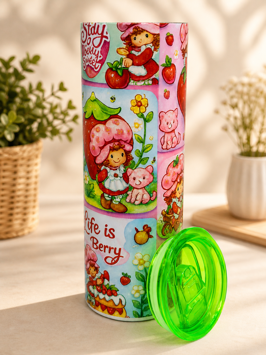 Strawberry Short Cake- 20 ounce stainless Steel Tumbler