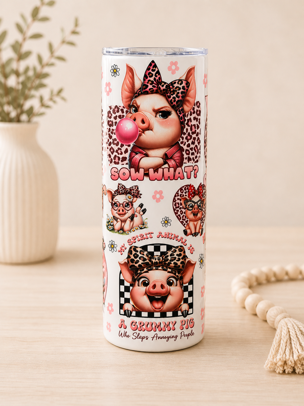 20oz Cute Pigs Stainless Steel Cup