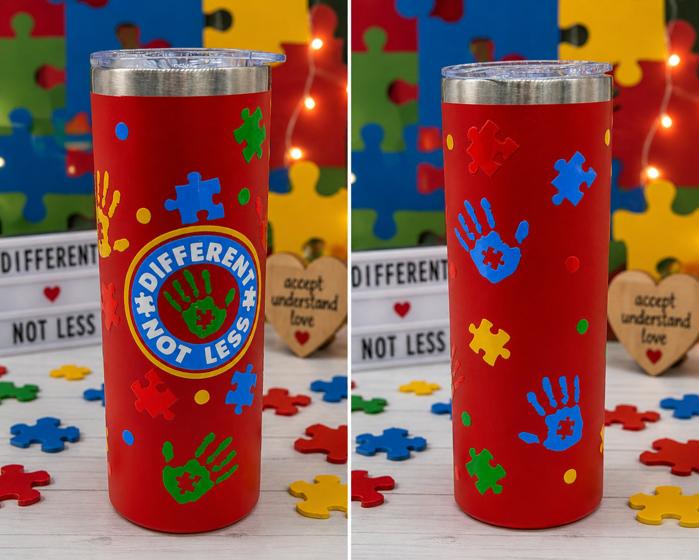 Different Not Less, Autism- Stainless Steel Cup