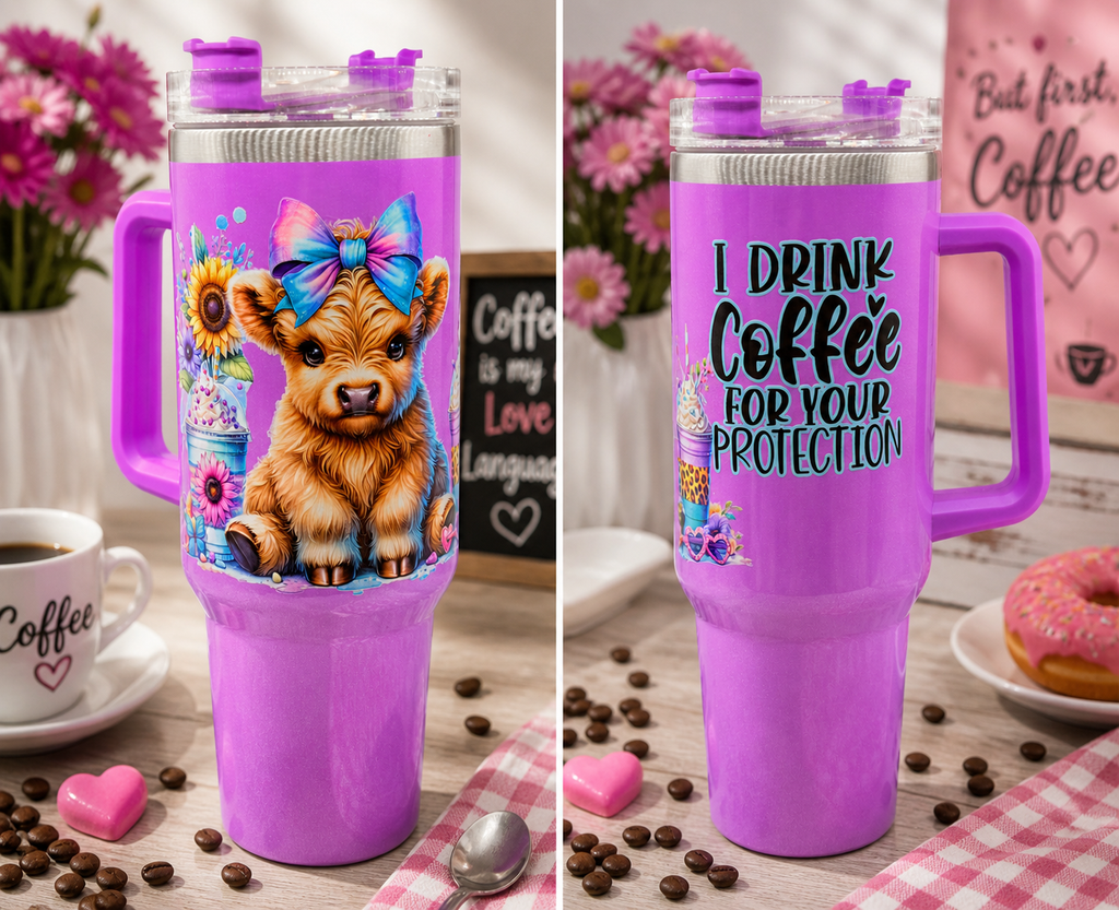 I Drink Coffee for Your Protection-Stainless Steel Cup