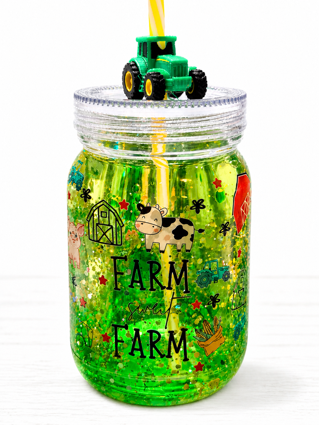 Farm Sweet Farm- 20 ounce Acrylic- Mason Jar