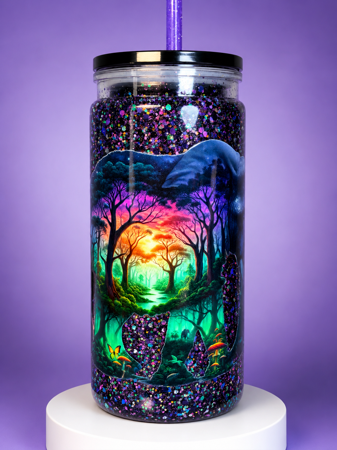 20 oz Acrylic Glitter - Elephant 🐘