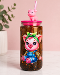20 oz Little Piggies in the Mud Acrylic Snow Globe Tumbler