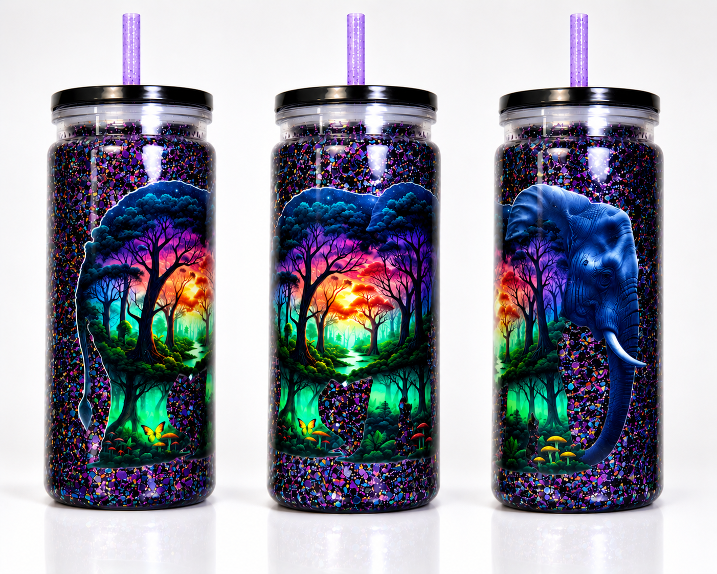 20 oz Acrylic Glitter - Elephant 🐘