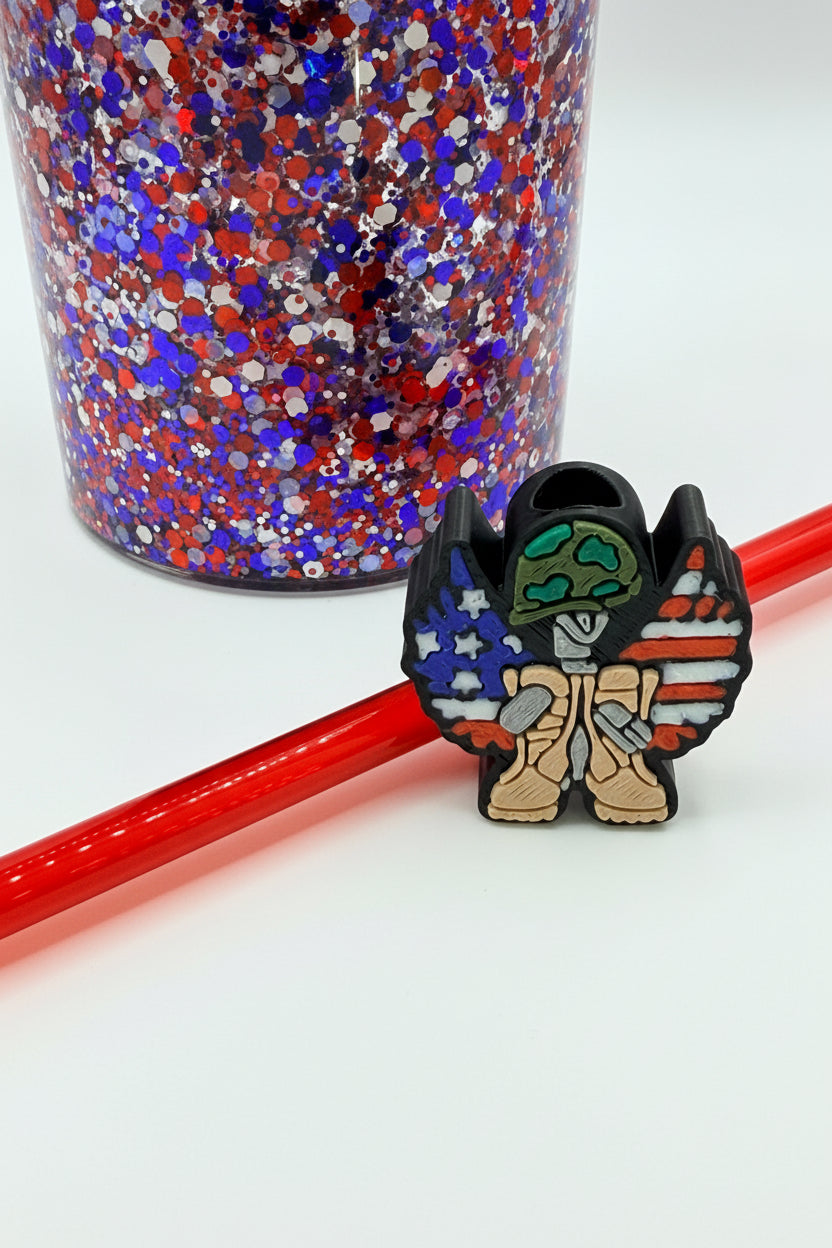 Military Boots- Glitter-40 Ounce Cup
