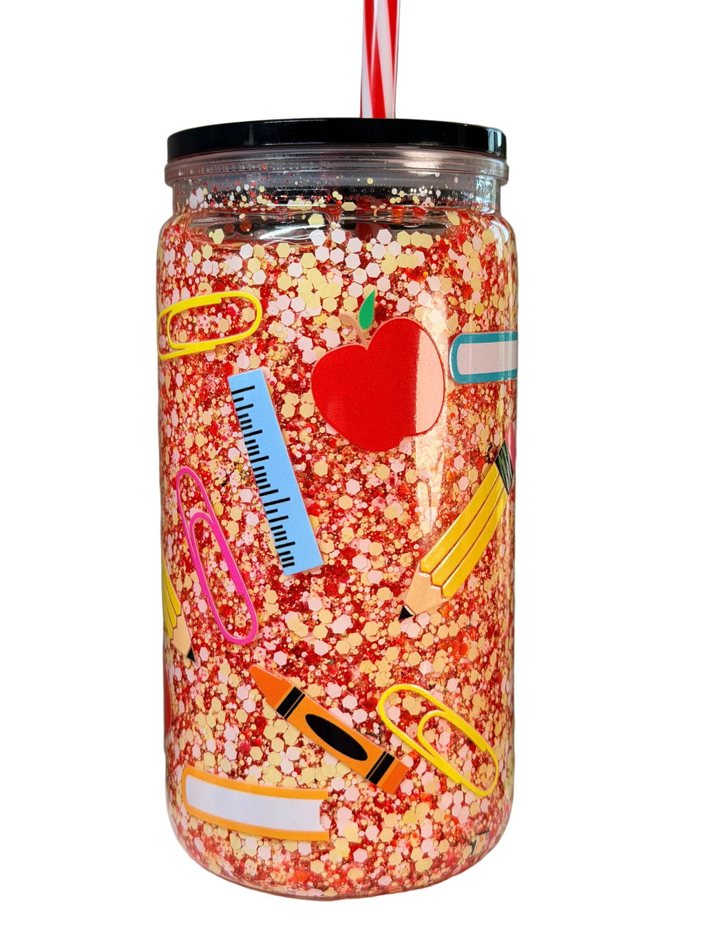 16 ounce acrylic snow globe cup- Teacher