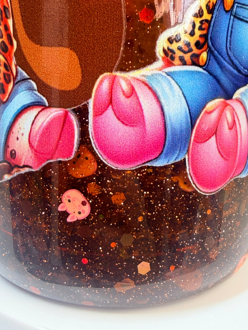 20 oz Little Piggies in the Mud Acrylic Snow Globe Tumbler