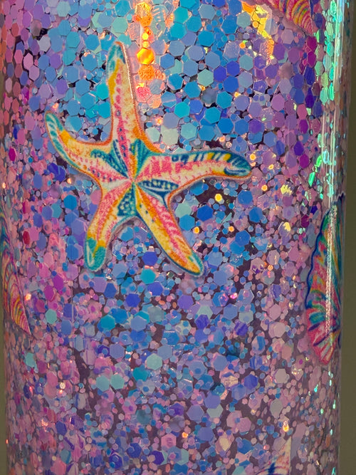20 oz Acrylic Sports Style- Sea Shells 🐚