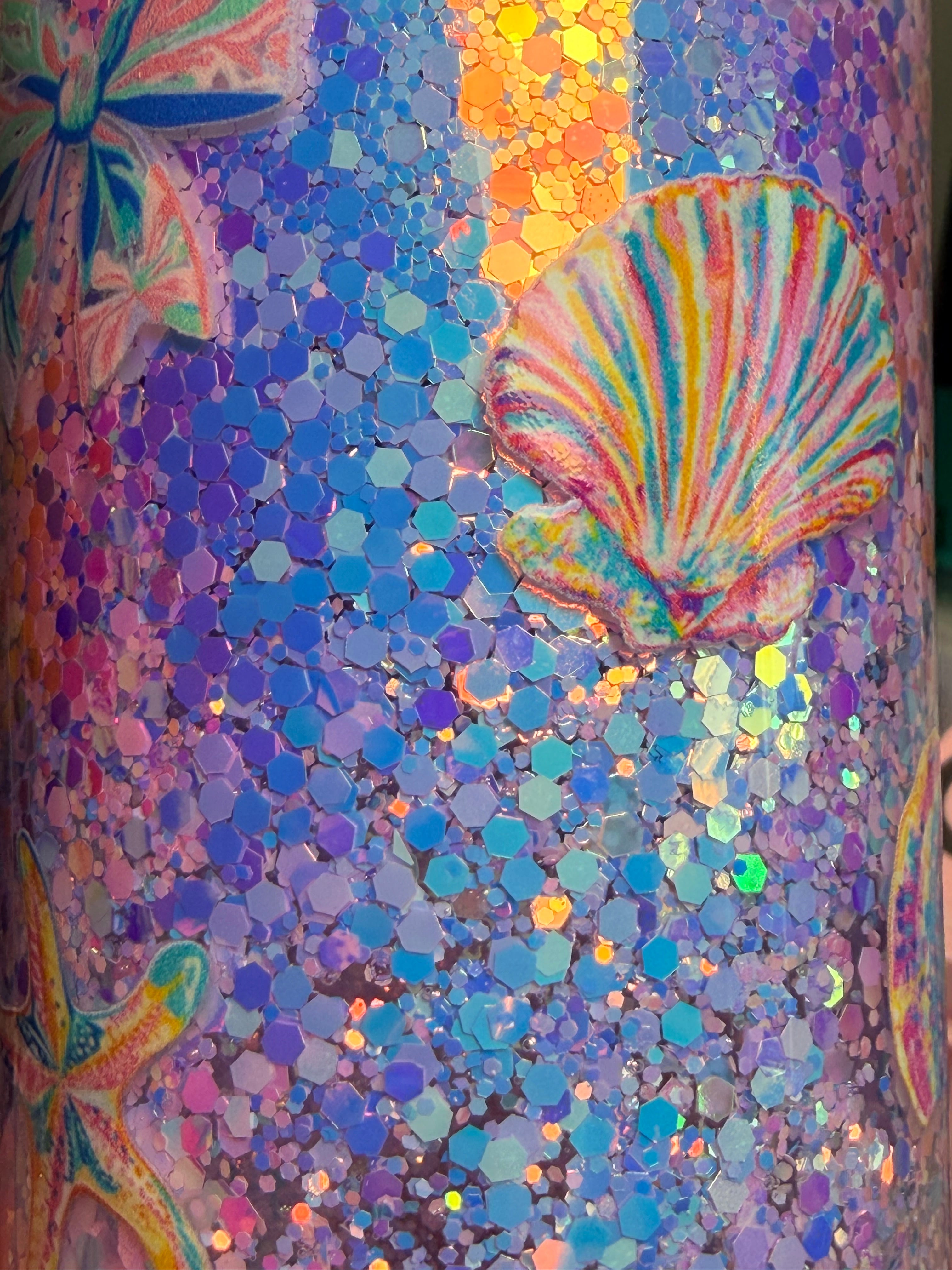 20 oz Acrylic Sports Style- Sea Shells 🐚