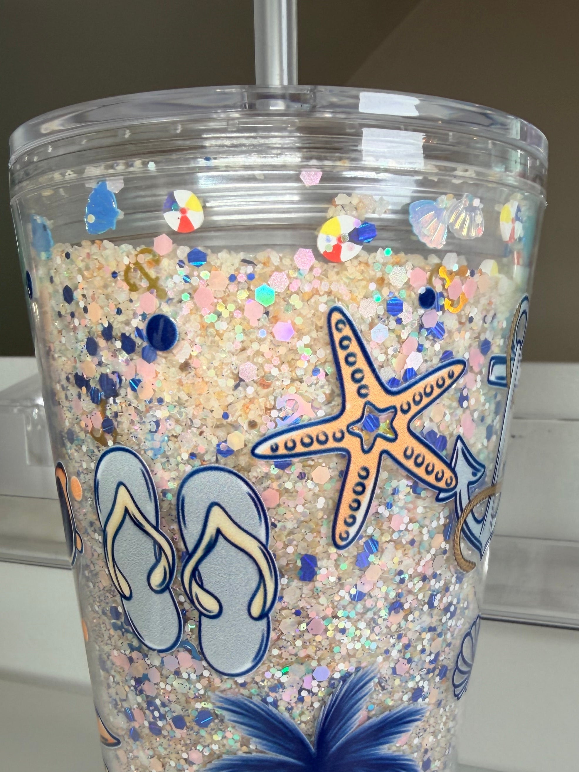 16oz Acrylic Beach Cup