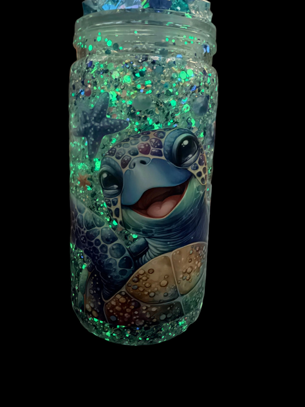 16 ounce Acrylic Tumbler- Glow Turtle