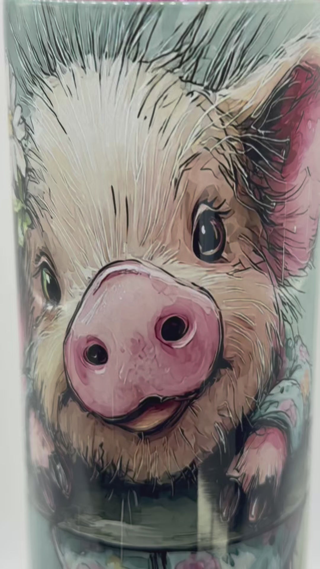 Pig in Rainboots- Stainless Steel Cup