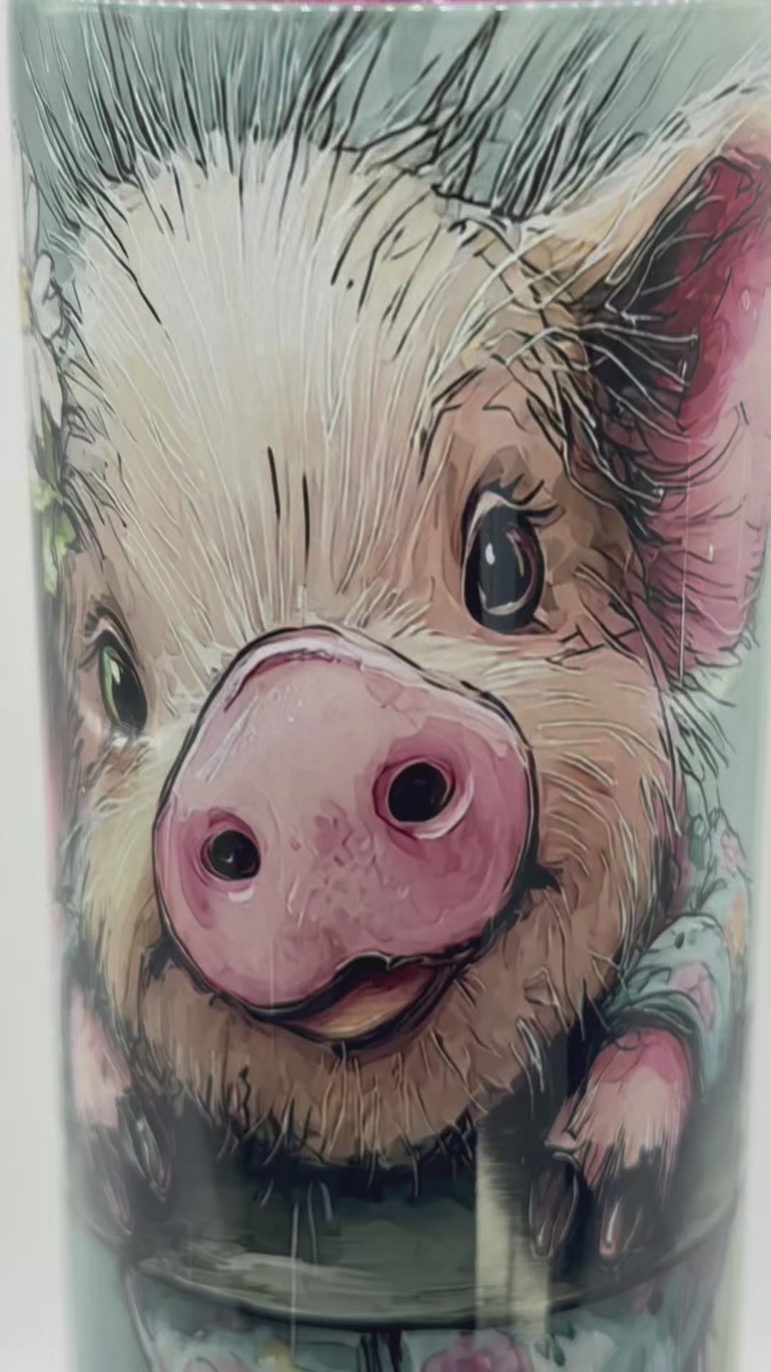 Pig in Rainboots- Stainless Steel Cup