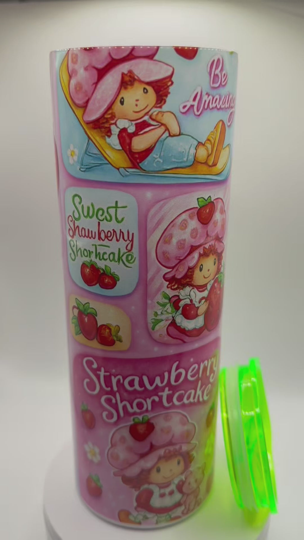 Strawberry Short Cake- 20 ounce stainless Steel Tumbler