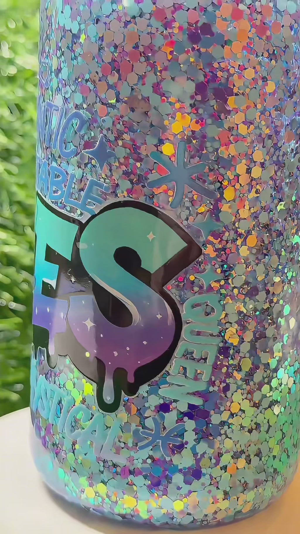 Pisces- Glitter- 16 Ounce Cup