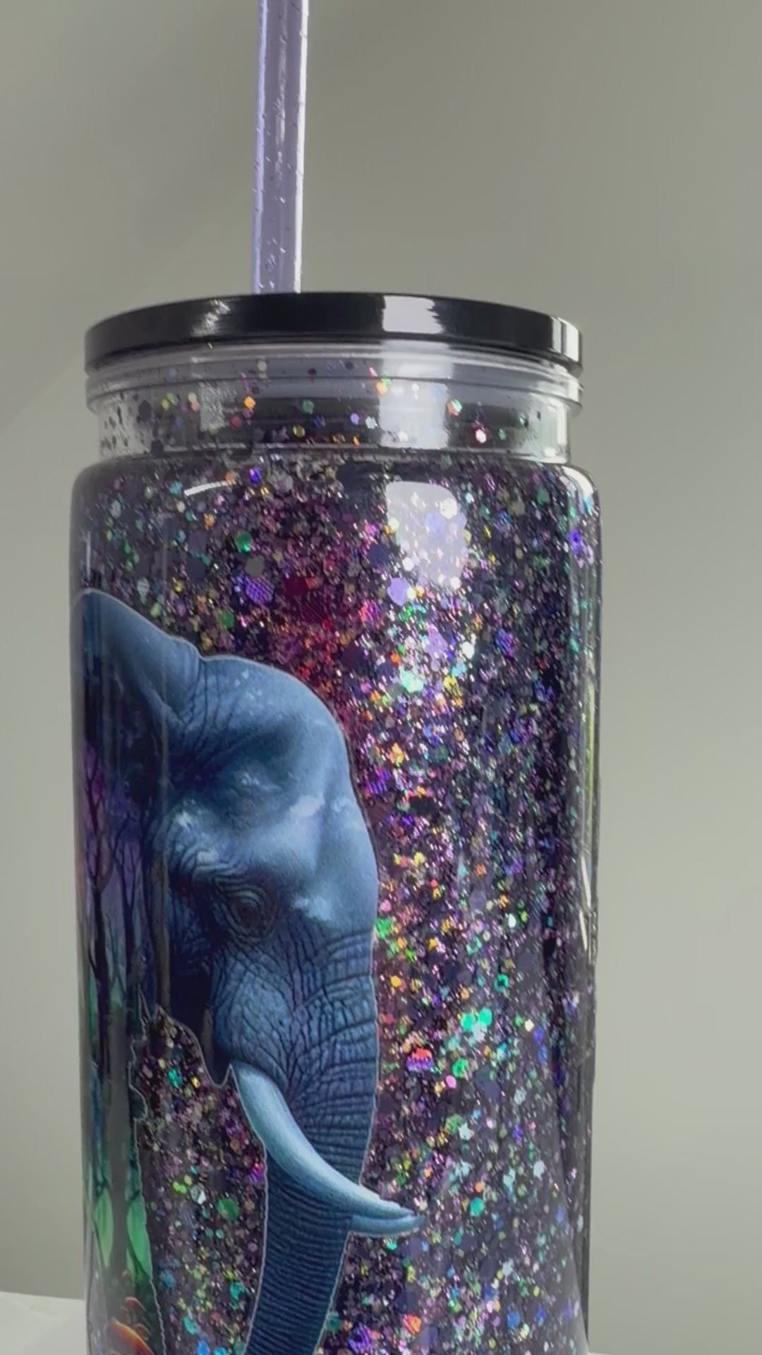 20 oz Acrylic Glitter - Elephant 🐘